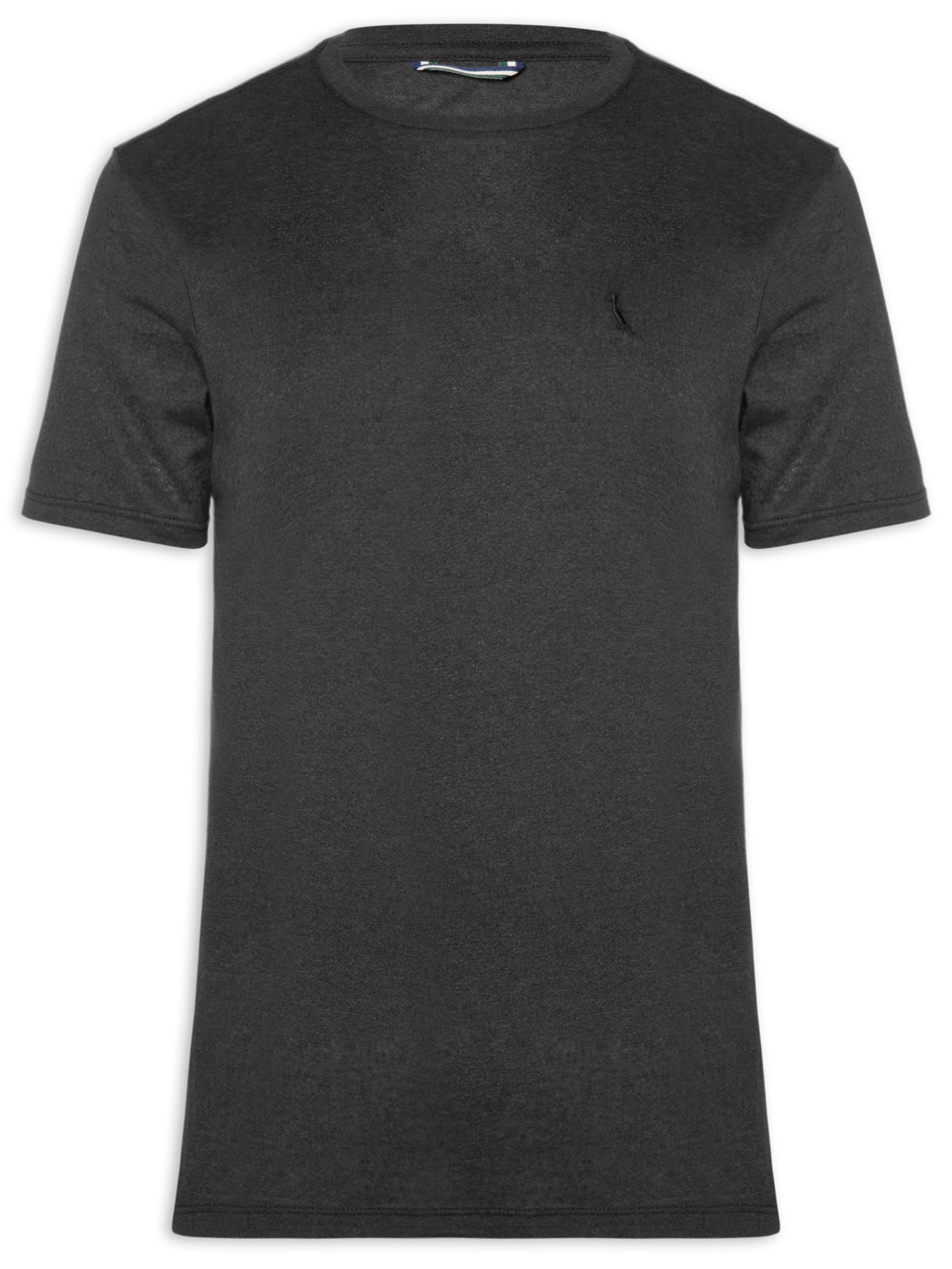 Camiseta Masculina Slim Malha Pêssego Preto Reserva
