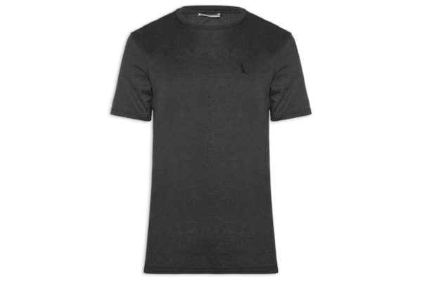 Camiseta Masculina Slim Malha Pêssego - Preto