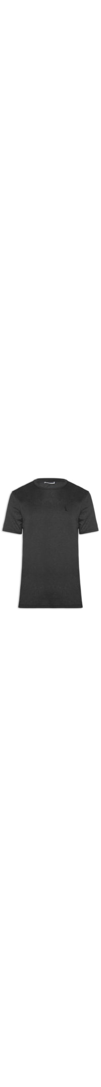 Camiseta Masculina Slim Malha Pêssego - Preto