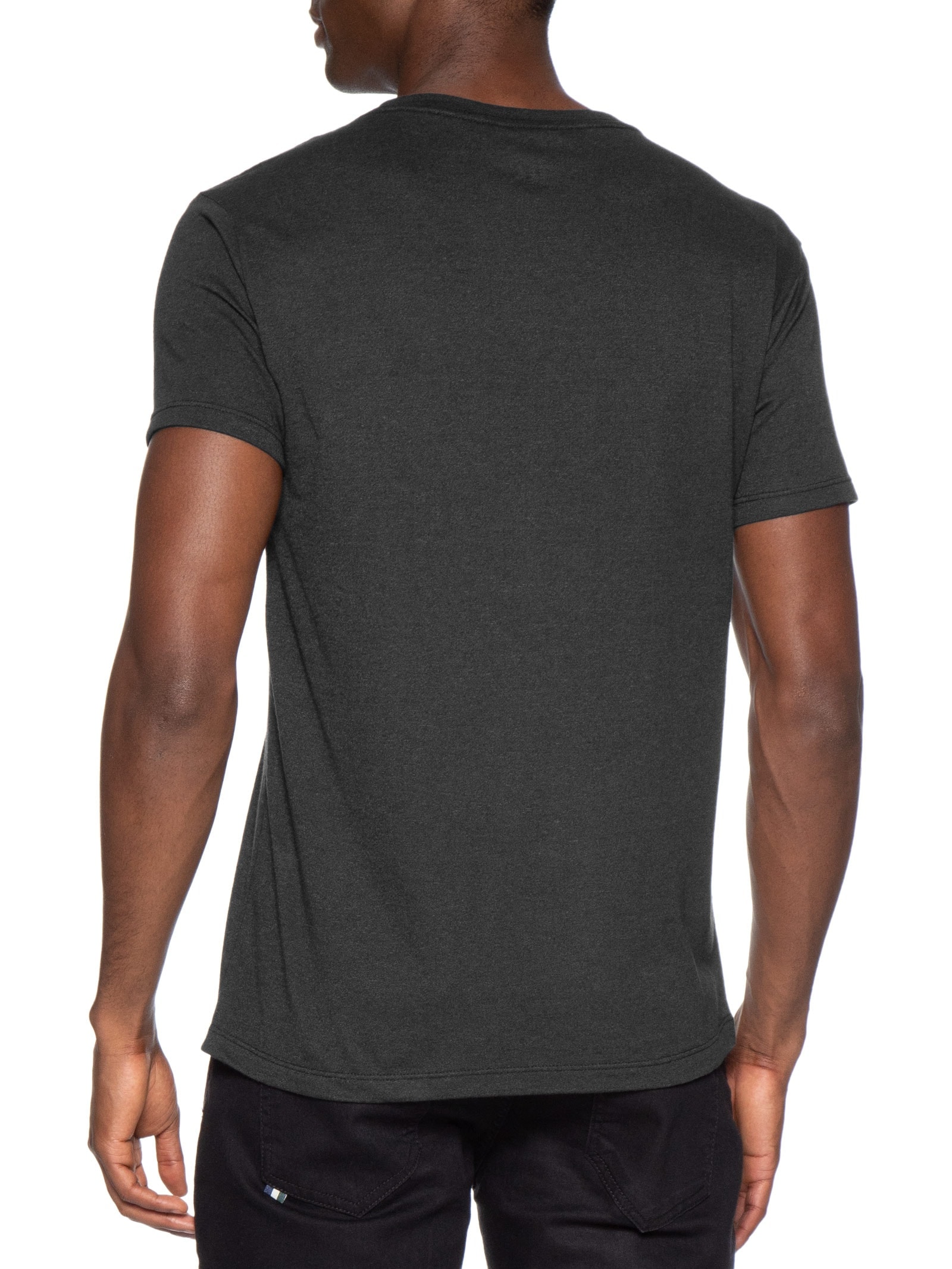 Camiseta Masculina Slim Malha Pêssego Preto Reserva