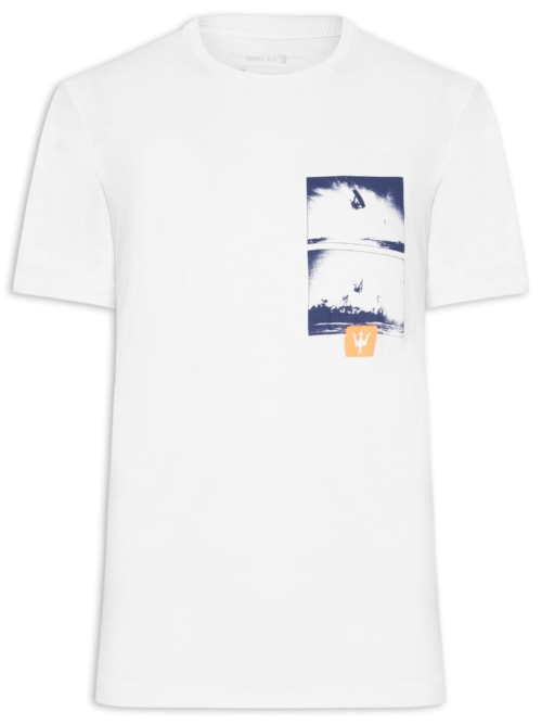Camiseta Masculina Slim Manga Curta – Branco