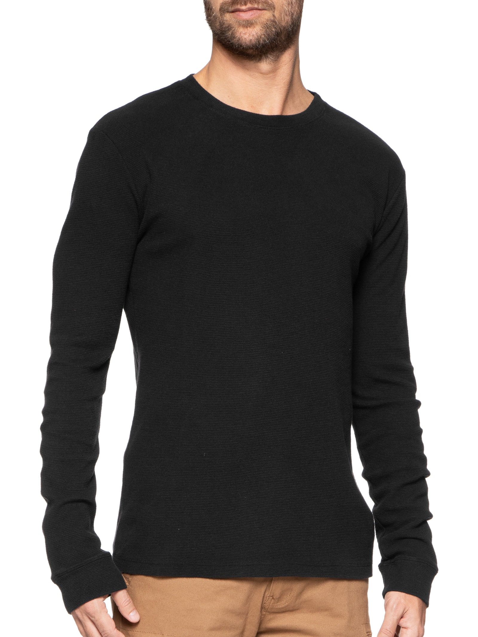 Camiseta Masculina Slim Manga Longa Preto Osklen