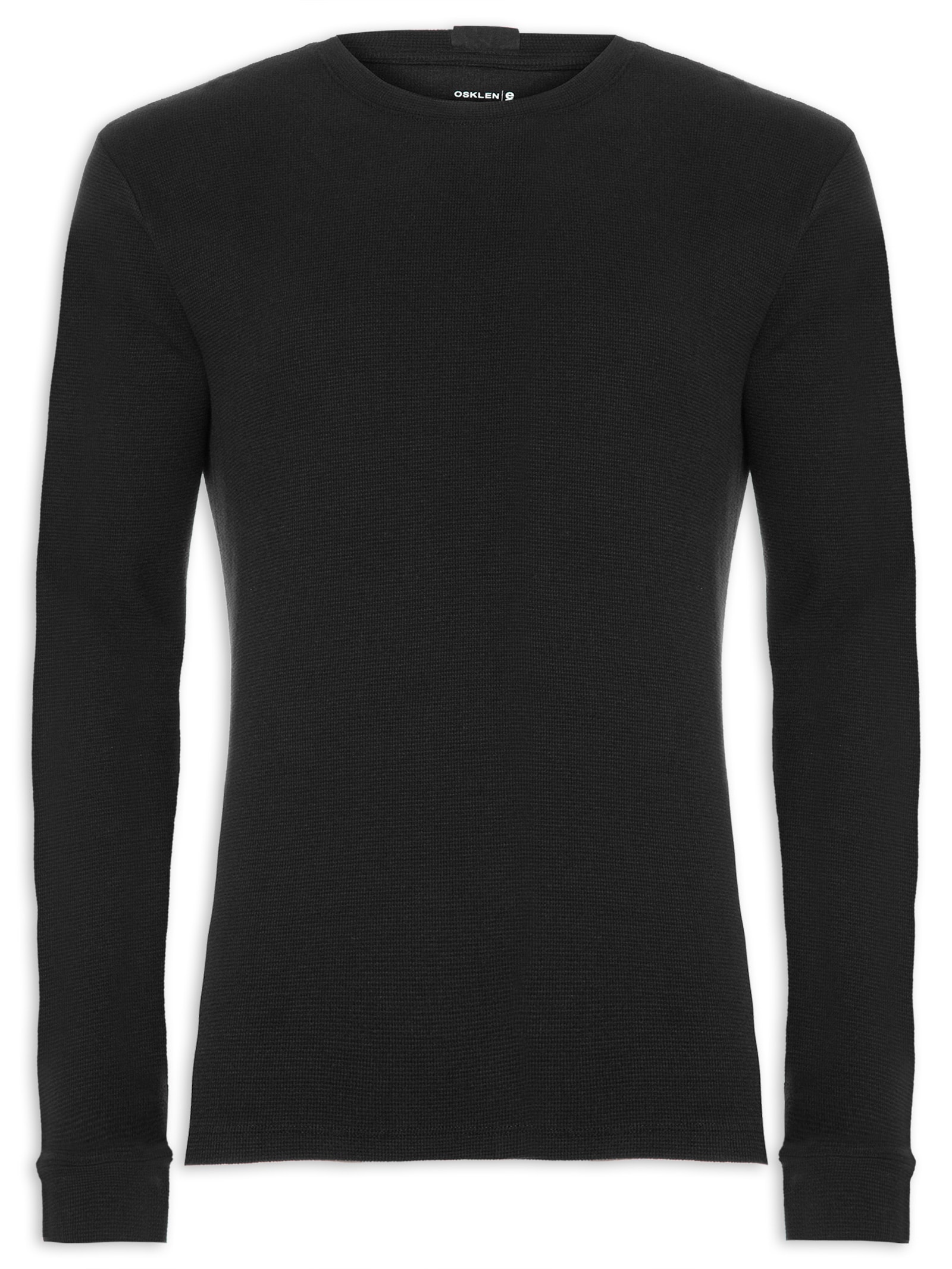 Camiseta Masculina Slim Manga Longa Preto Osklen