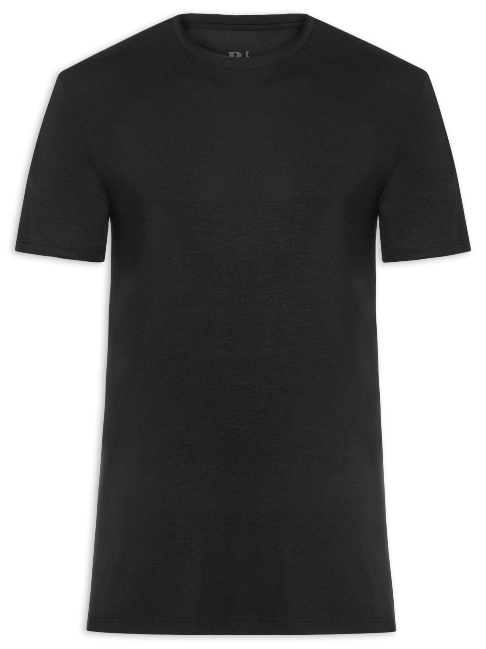 Camiseta Masculina Slim Modal Color Preto Reserva