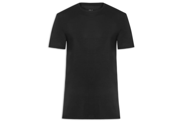 Camiseta Masculina Slim Modal Color - Preto
