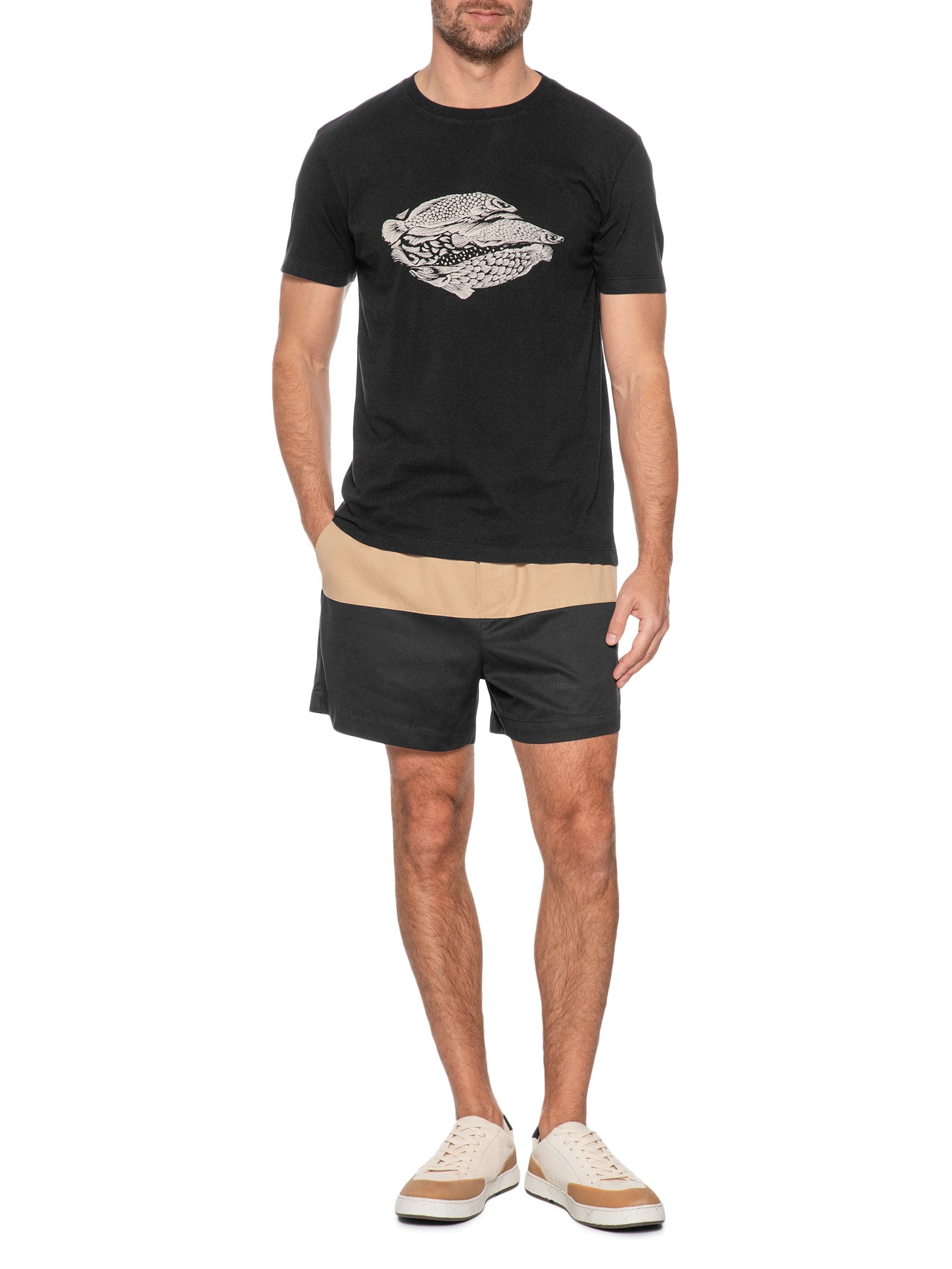 Camiseta Masculina Slim Pirarucu Regenerate Life Preto Osklen