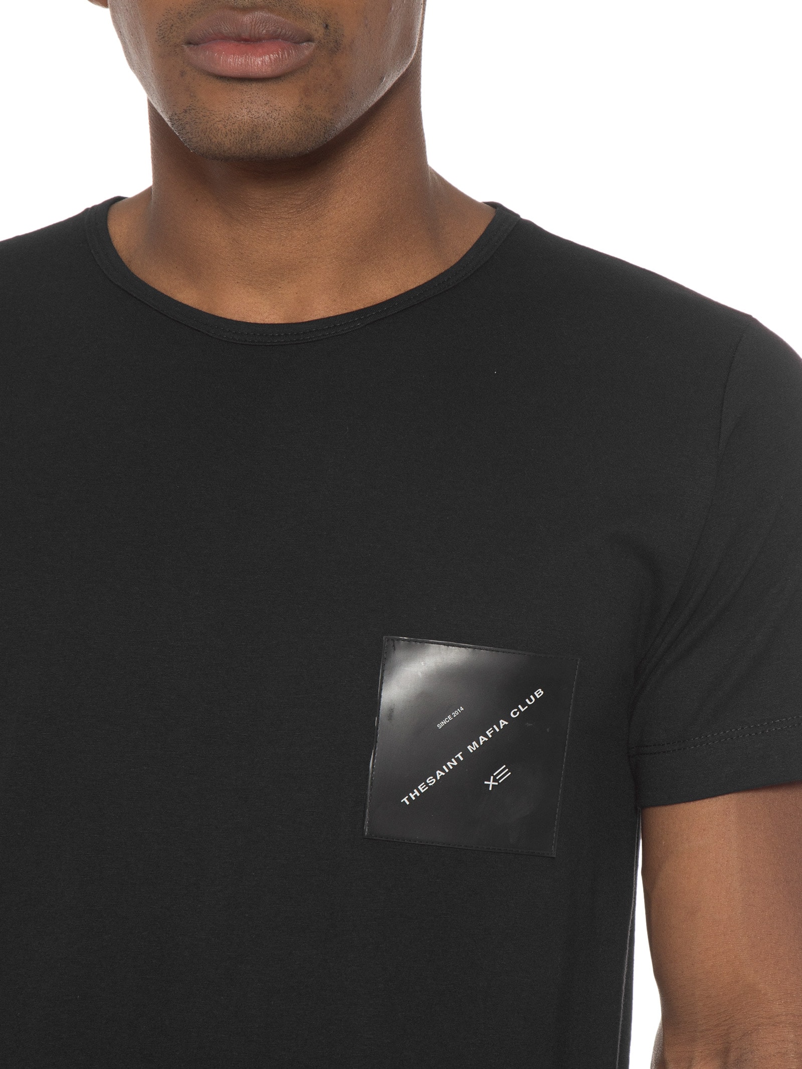 The Saint Mafia - Camiseta Masculina Slim - Preto