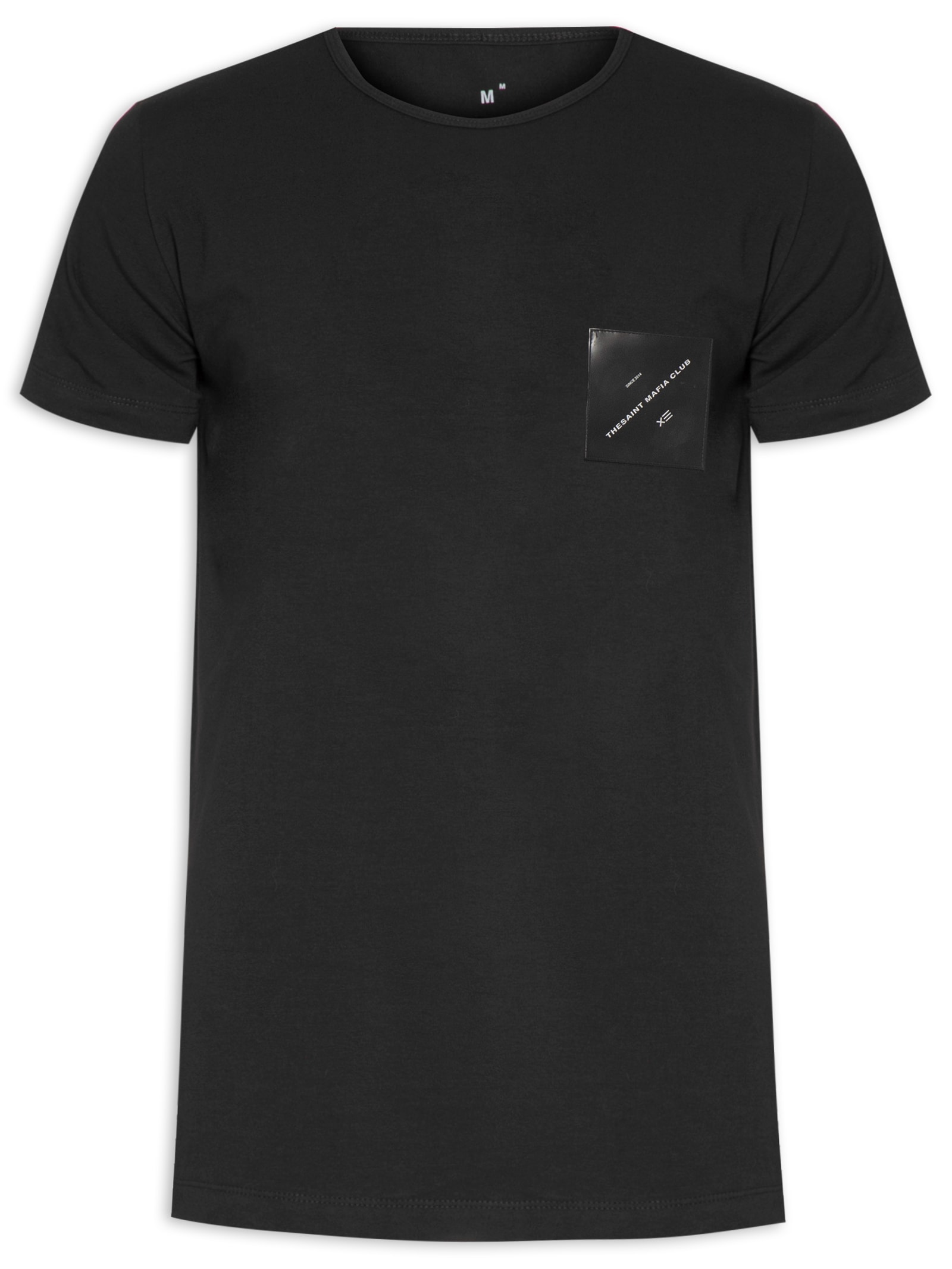 The Saint Mafia - Camiseta Masculina Slim - Preto