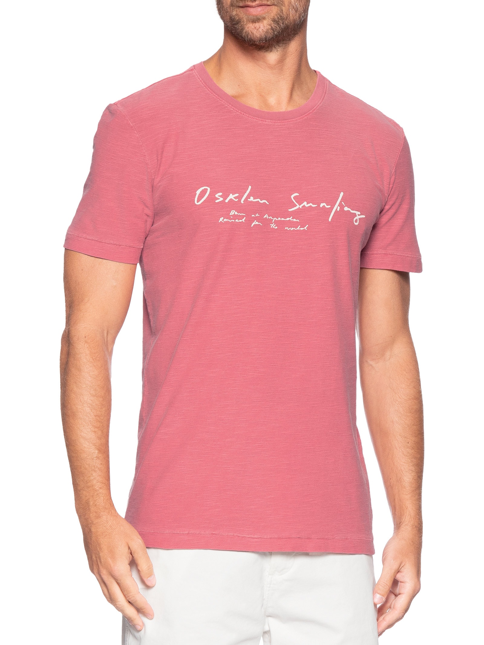 Camiseta Masculina Slim Rough Surfing Arpoador Vermelho Osklen