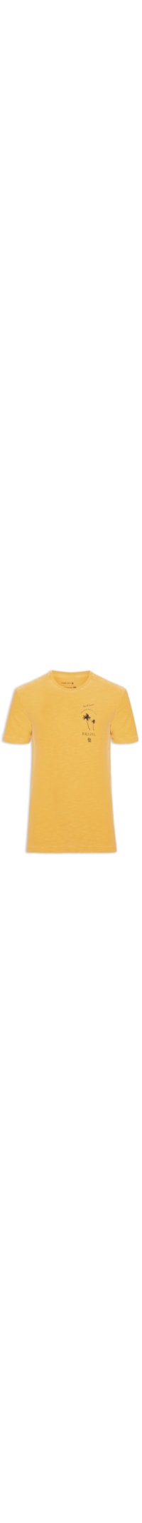 Camiseta Masculina Slim Rough The City - Amarelo