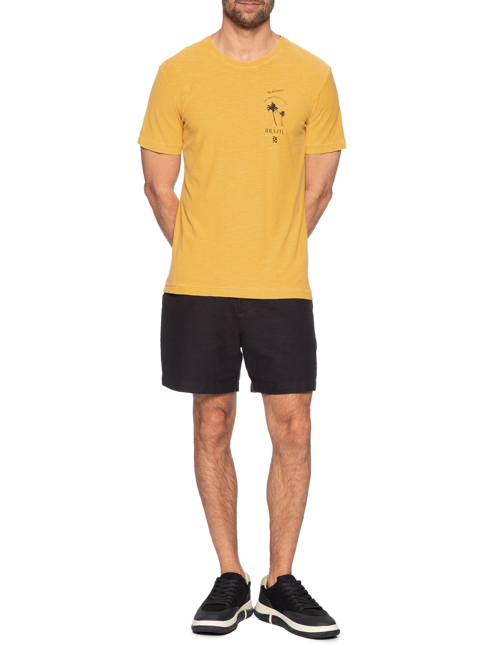Camiseta Masculina Slim Rough The City Amarelo Osklen