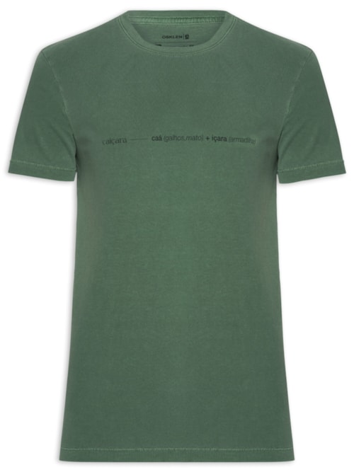 Camiseta Masculina Slim Stone Caiçara Manga Curta – Verde
