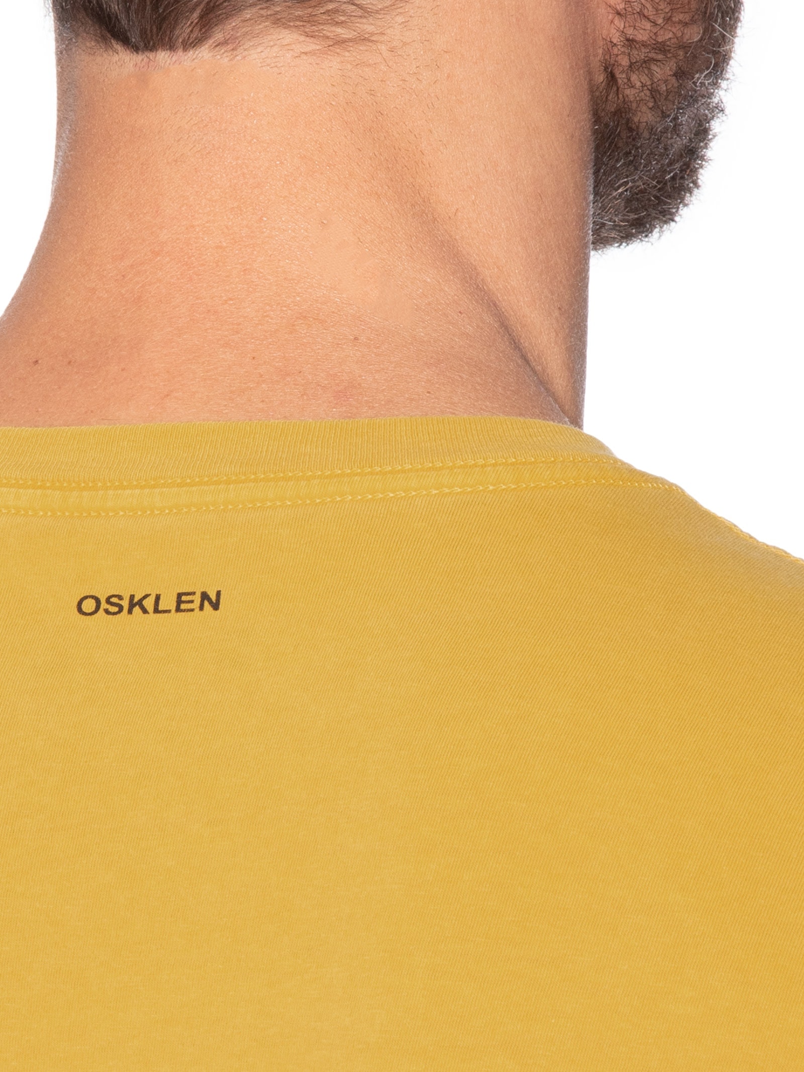 Camiseta Masculina Slim Stone Coqueiro Mc  Amarelo Osklen