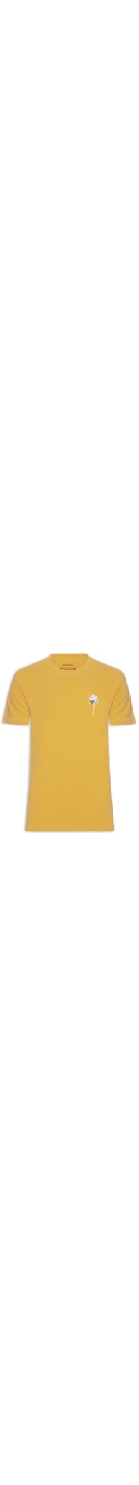 Camiseta Masculina Slim Stone Coqueiro Mc - Amarelo
