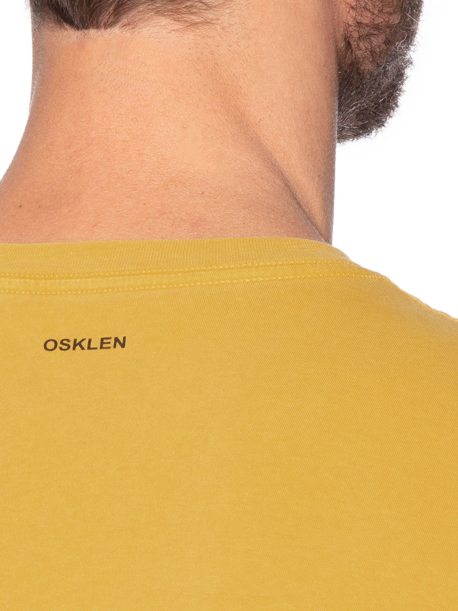 Camiseta Masculina Slim Stone Coqueiro Mc  Amarelo Osklen