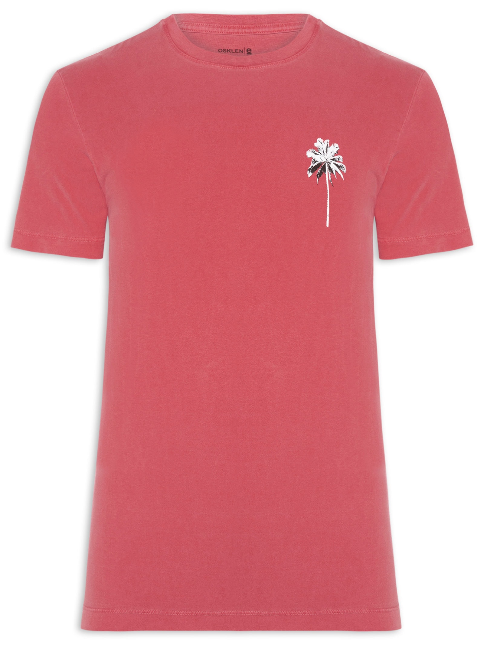 Camiseta Masculina Slim Stone Coqueiro Vermelho Osklen
