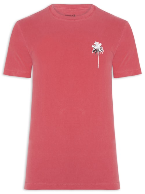 Camiseta Masculina Slim Stone Coqueiro – Vermelho
