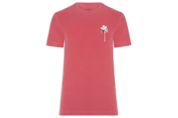 Camiseta Masculina Slim Stone Coqueiro - Vermelho