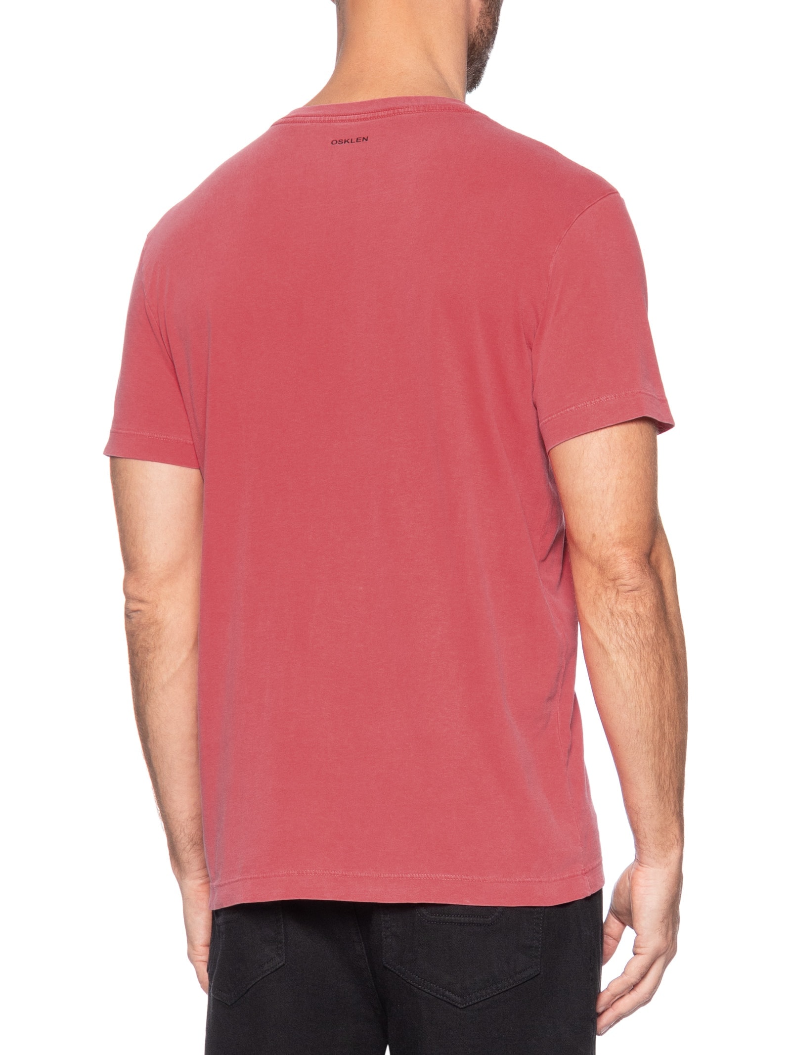 Camiseta Masculina Slim Stone Coqueiro Vermelho Osklen