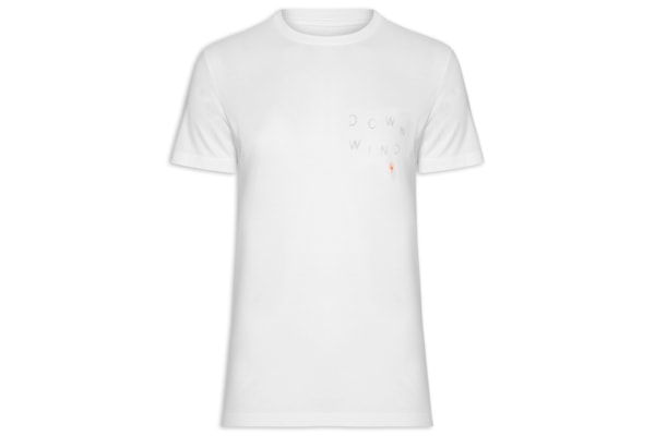 Camiseta Masculina Slim Stone Downwind Manga Curta - Branco