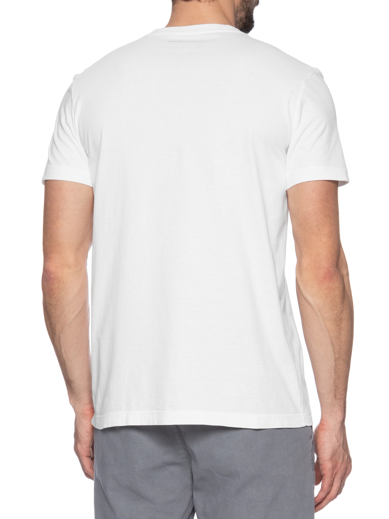 Camiseta Masculina Slim Stone Downwind Manga Curta Branco Osklen