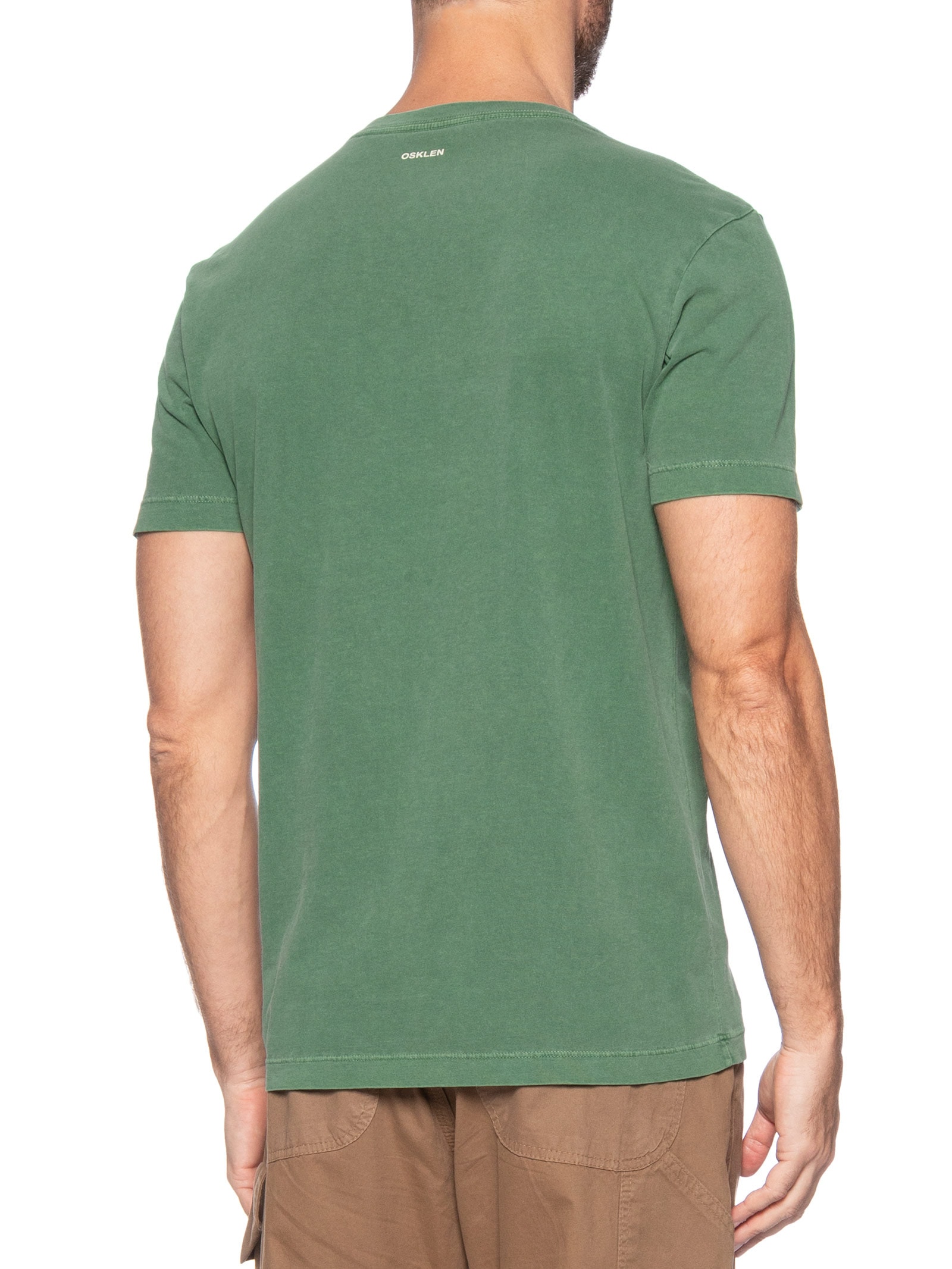 Camiseta Masculina Slim Stone Imperial Verde Osklen