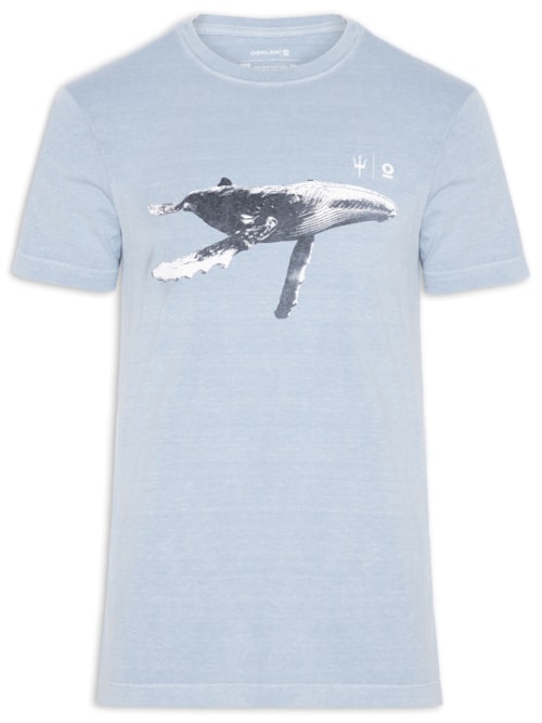 Camiseta Masculina Slim Stone Jubarte – Azul