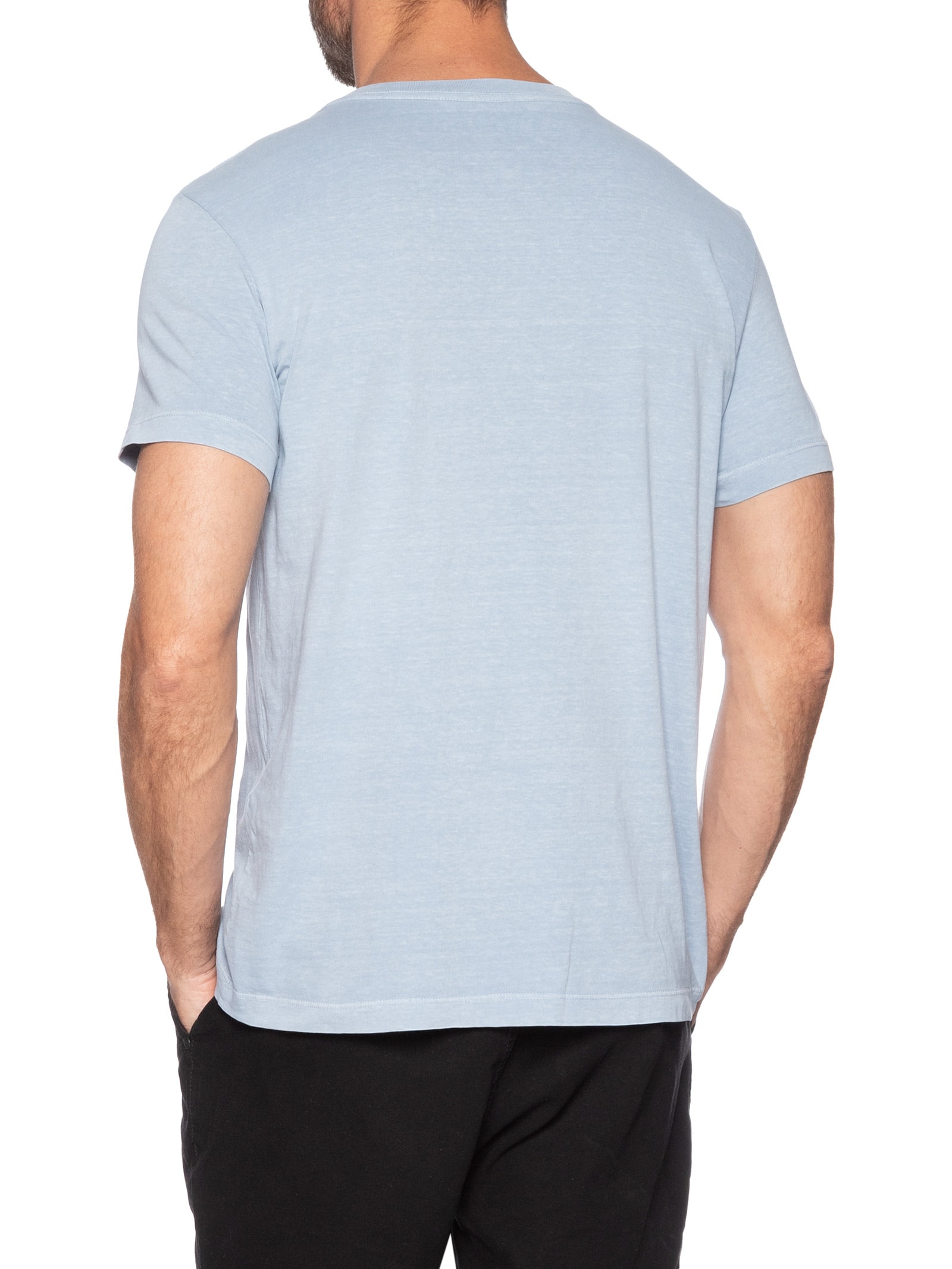 Camiseta Masculina Slim Stone Jubarte Azul Osklen
