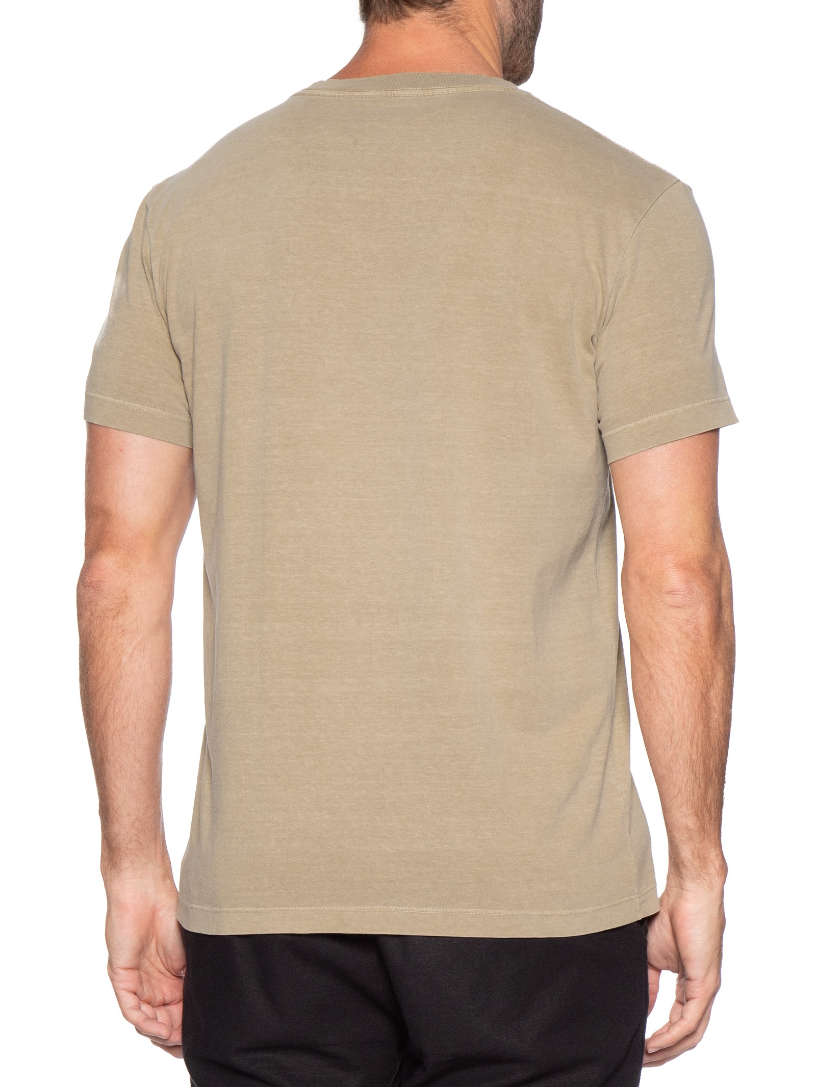Camiseta Masculina Slim Stone Surfing Cursive – Bege Osklen