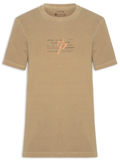 Camiseta Masculina Slim Stone Surfing Scribble – Bege