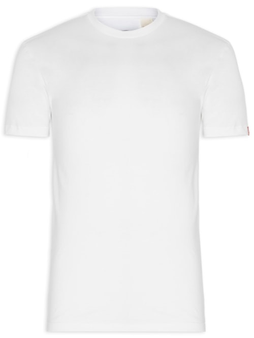 Camiseta Masculina Slim Tab Tee - Branco