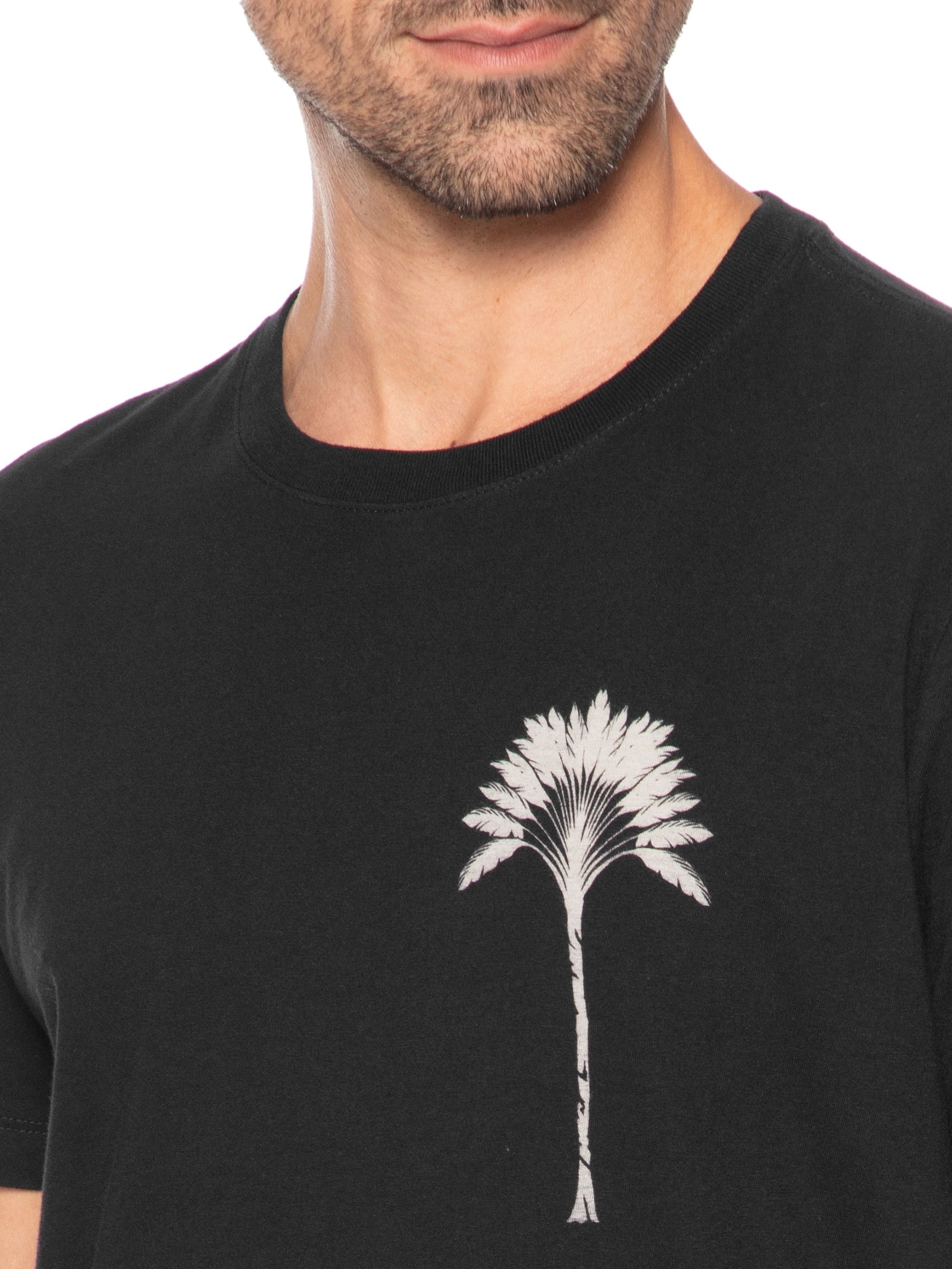 Camiseta Masculina Slim Vintage Imperial Manga Curta Preto Osklen