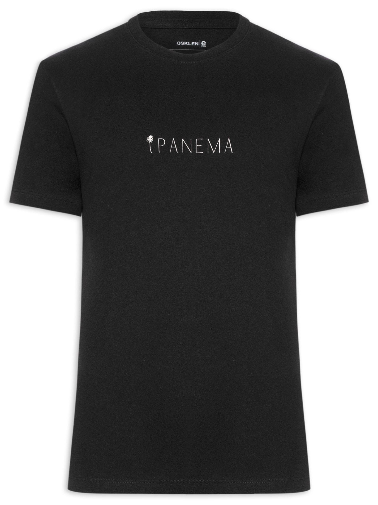 Camiseta Masculina Slim Vintage Ipanema Manga Curta Preto Osklen
