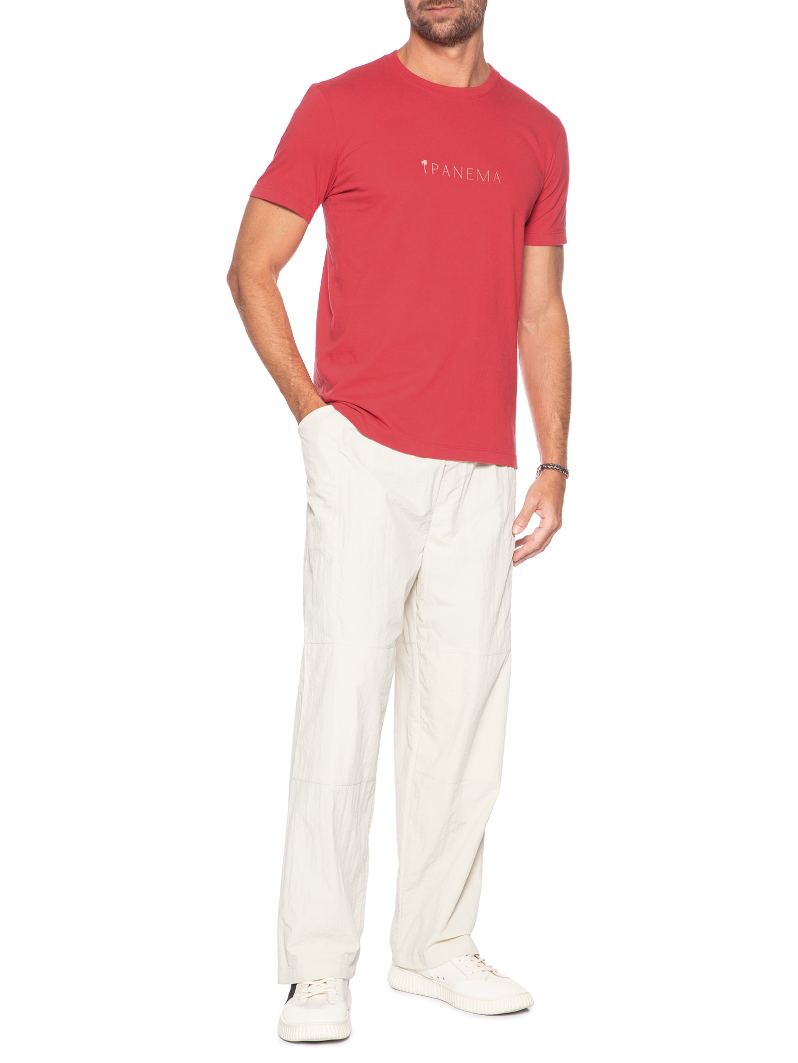 Camiseta Masculina Slim Vintage Ipanema  Vermelho Osklen