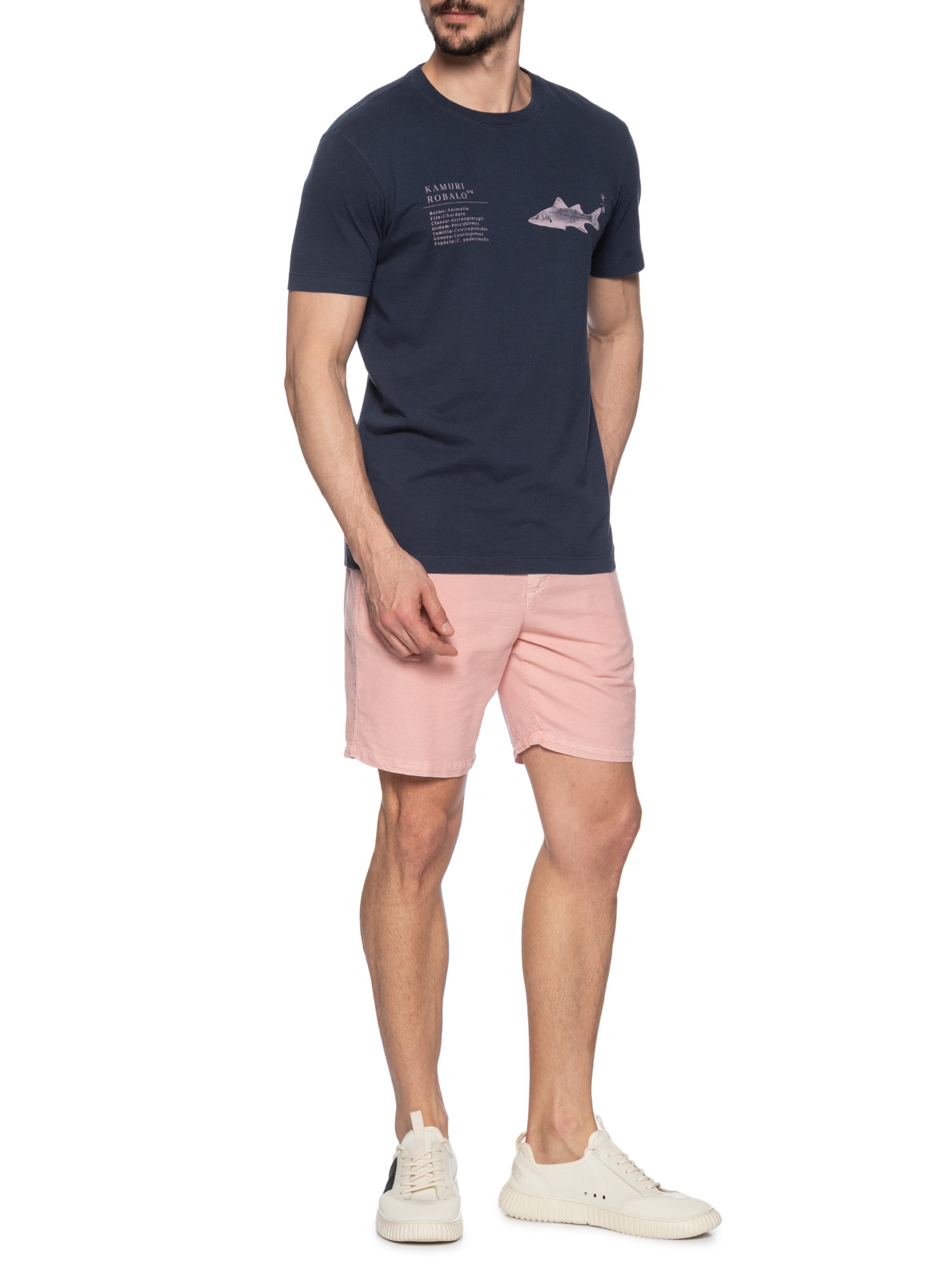 Camiseta Masculina Slim Vintage Kamuri Mc Azul Osklen