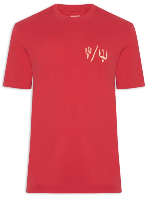 Camiseta Masculina Slim Vintage Kite Icons Manga Curta – Vermelho