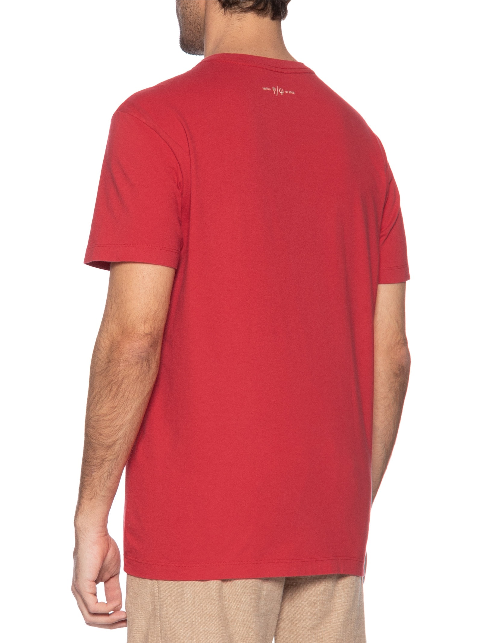 Camiseta Masculina Slim Vintage Kite Icons Manga Curta Vermelho Osklen