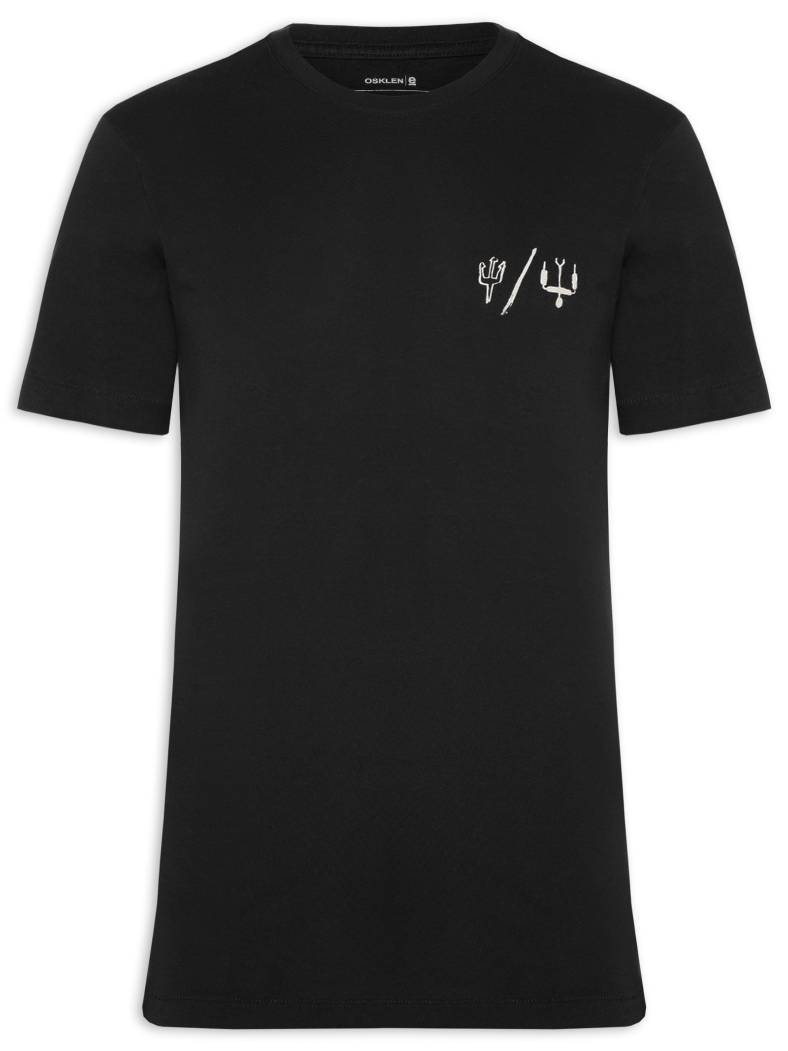 Camiseta Masculina Slim Vintage Kite Icons Mc Preto Osklen