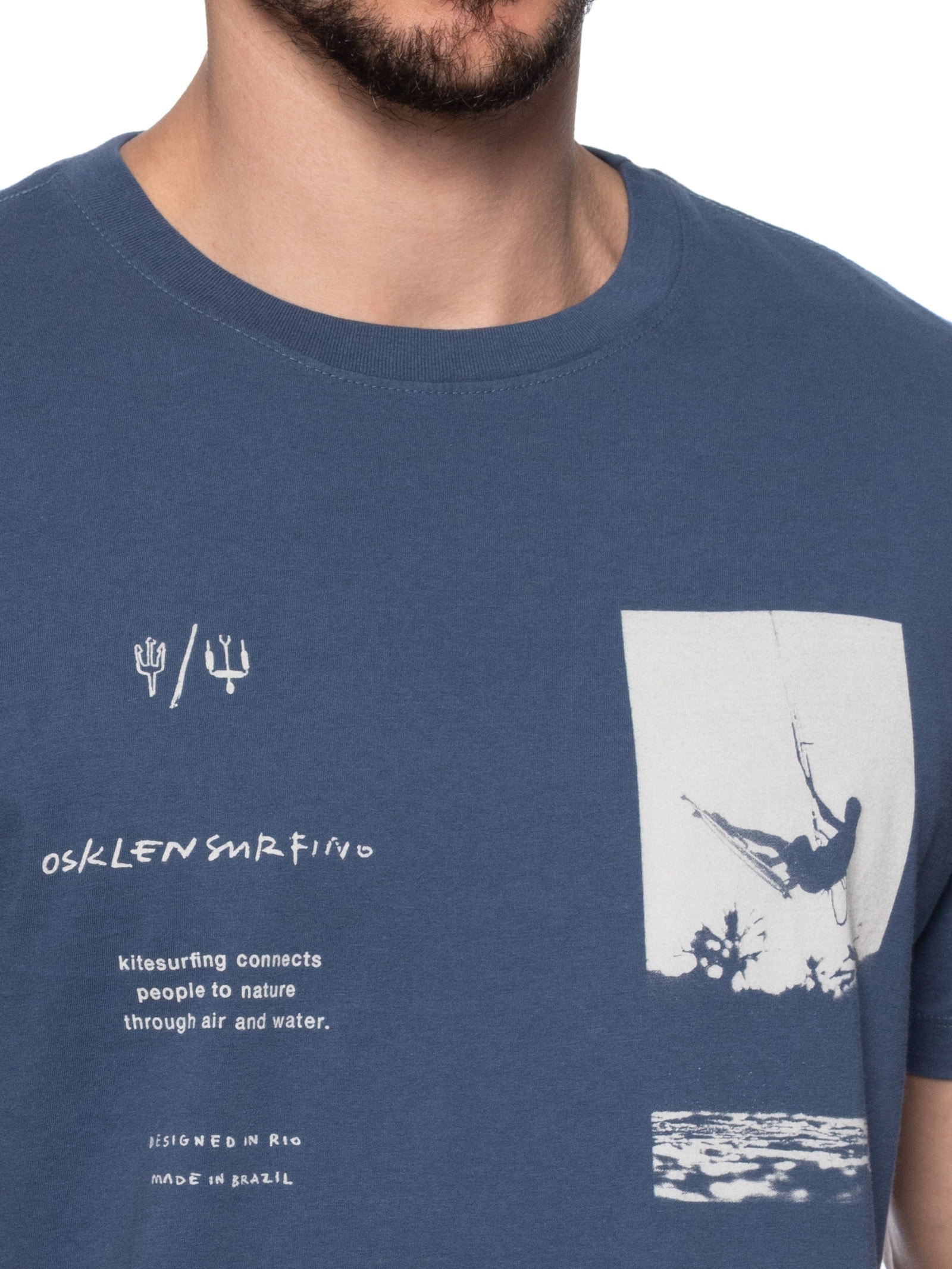 Camiseta Masculina Slim Vintage Kite Photo Mc - Osklen