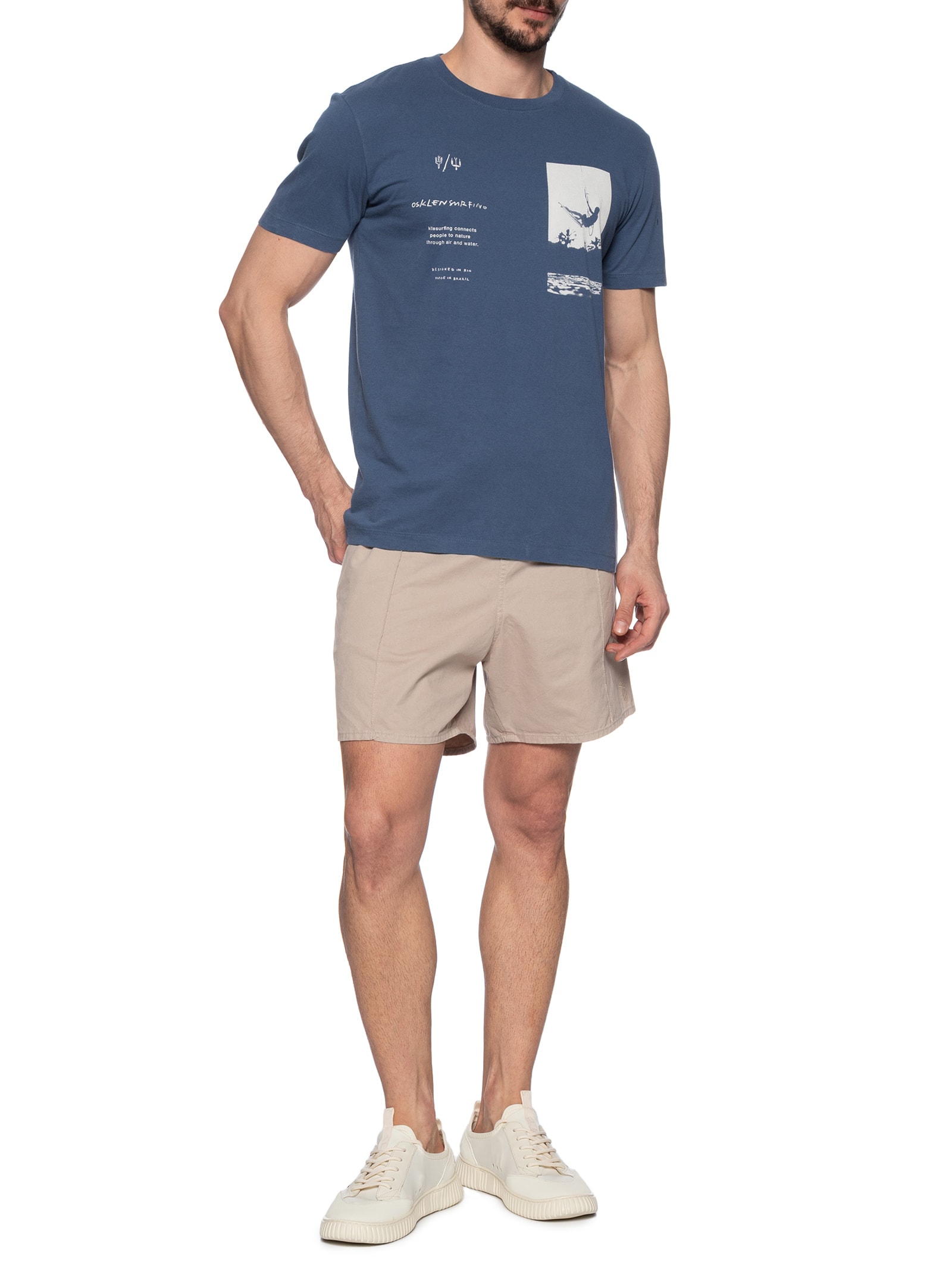 Camiseta Masculina Slim Vintage Kite Photo Mc - Osklen