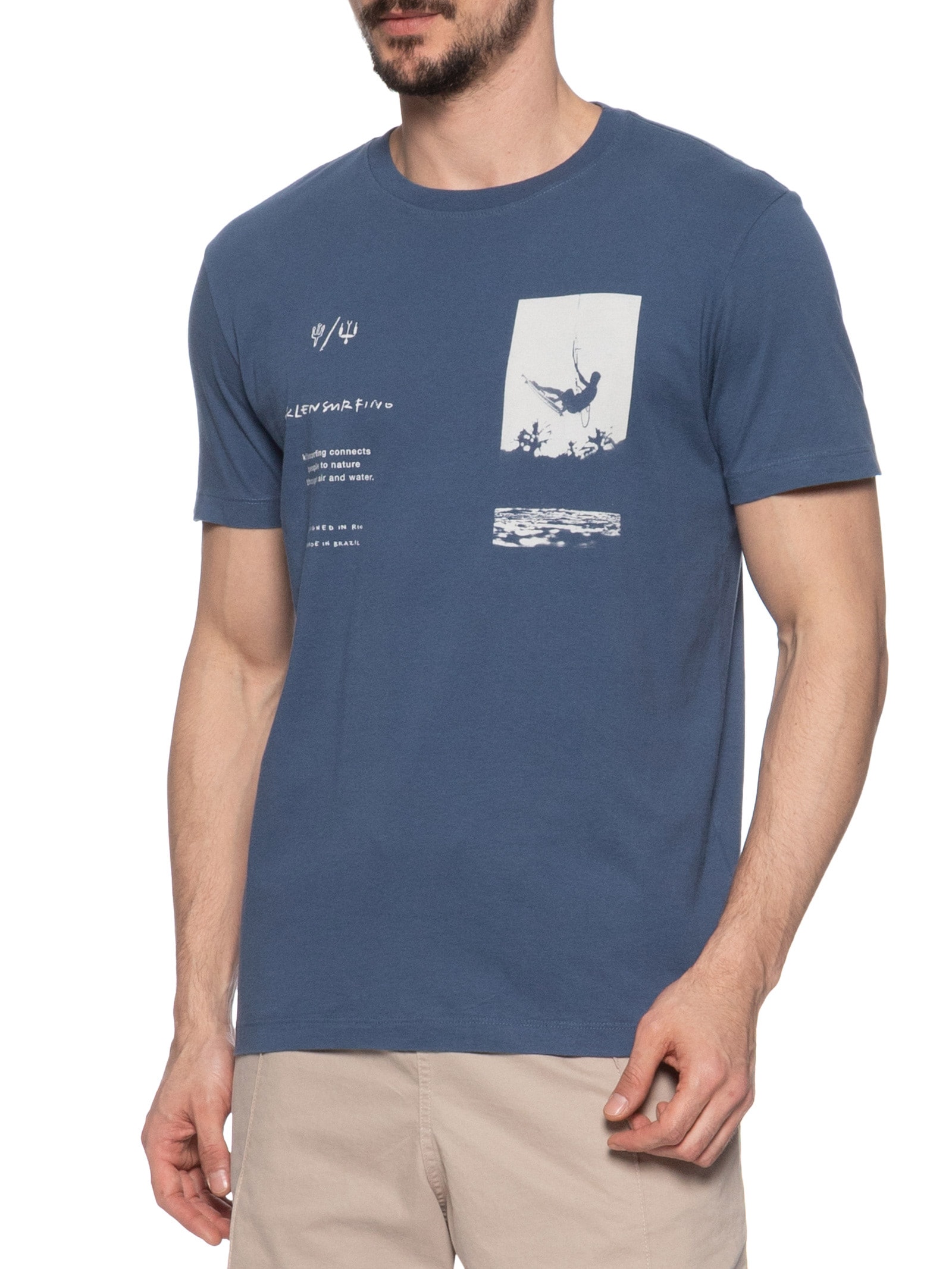 Camiseta Masculina Slim Vintage Kite Photo Mc - Osklen