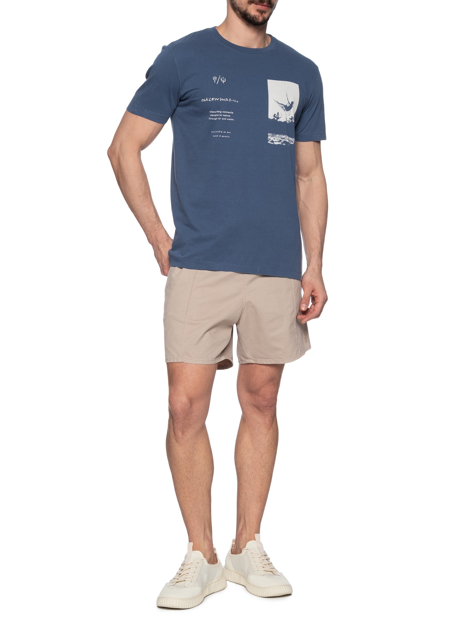 Camiseta Masculina Slim Vintage Kite Photo Mc - Osklen