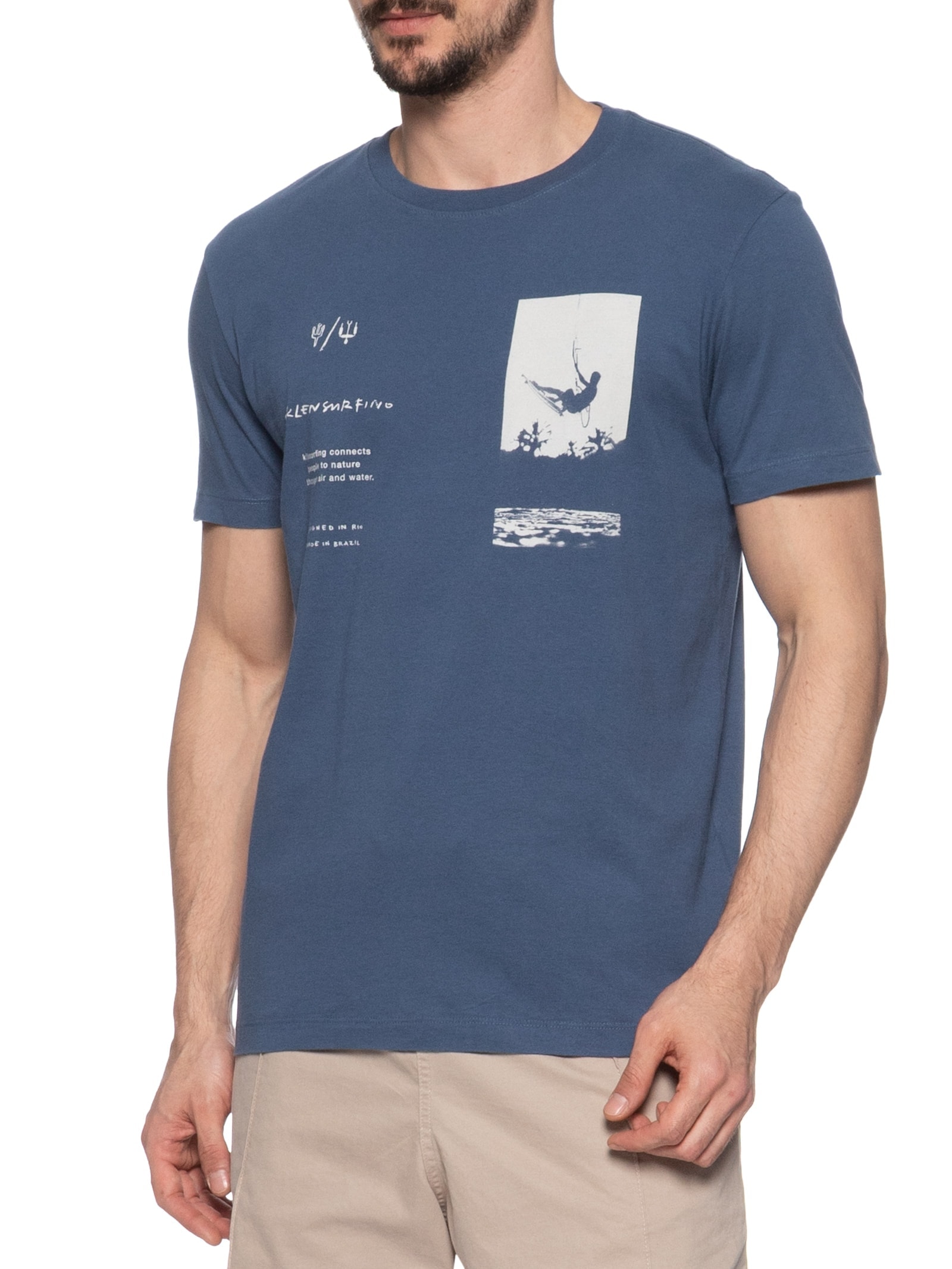 Camiseta Masculina Slim Vintage Kite Photo Mc - Osklen