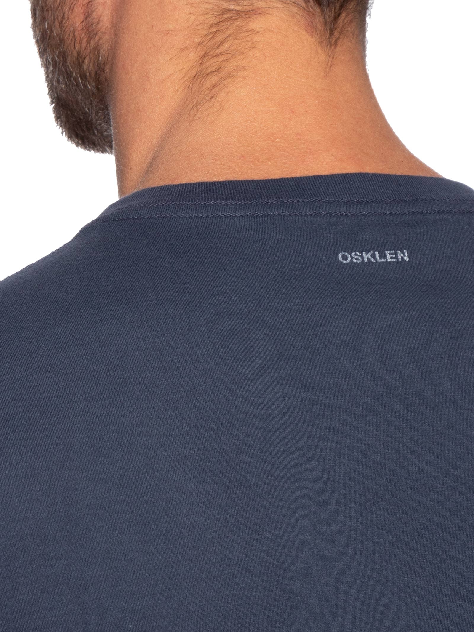 Camiseta Masculina Slim Vintage Manga Curta Yemanjá Azul Osklen