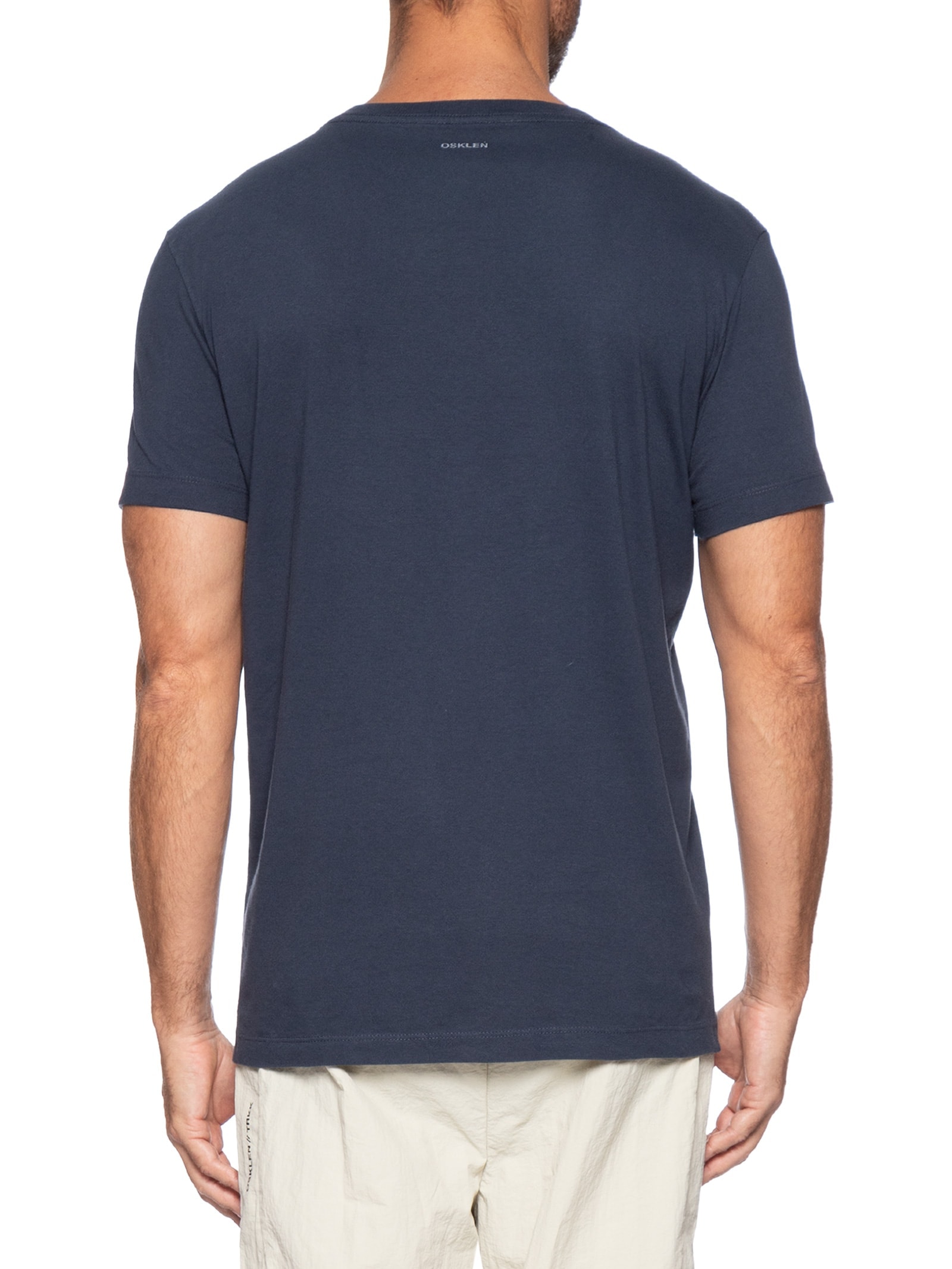 Camiseta Masculina Slim Vintage Manga Curta Yemanjá Azul Osklen