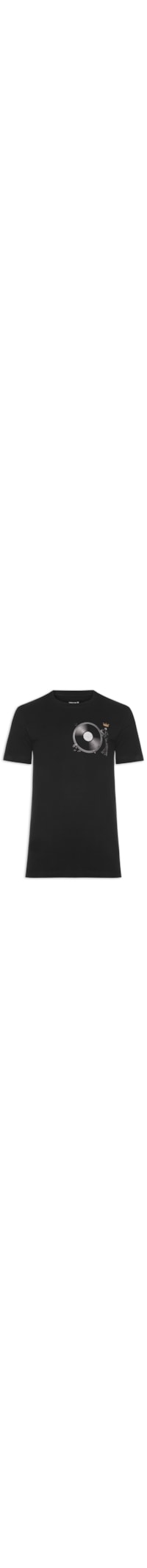 Camiseta Masculina Slim Vintage Record Player - Preto