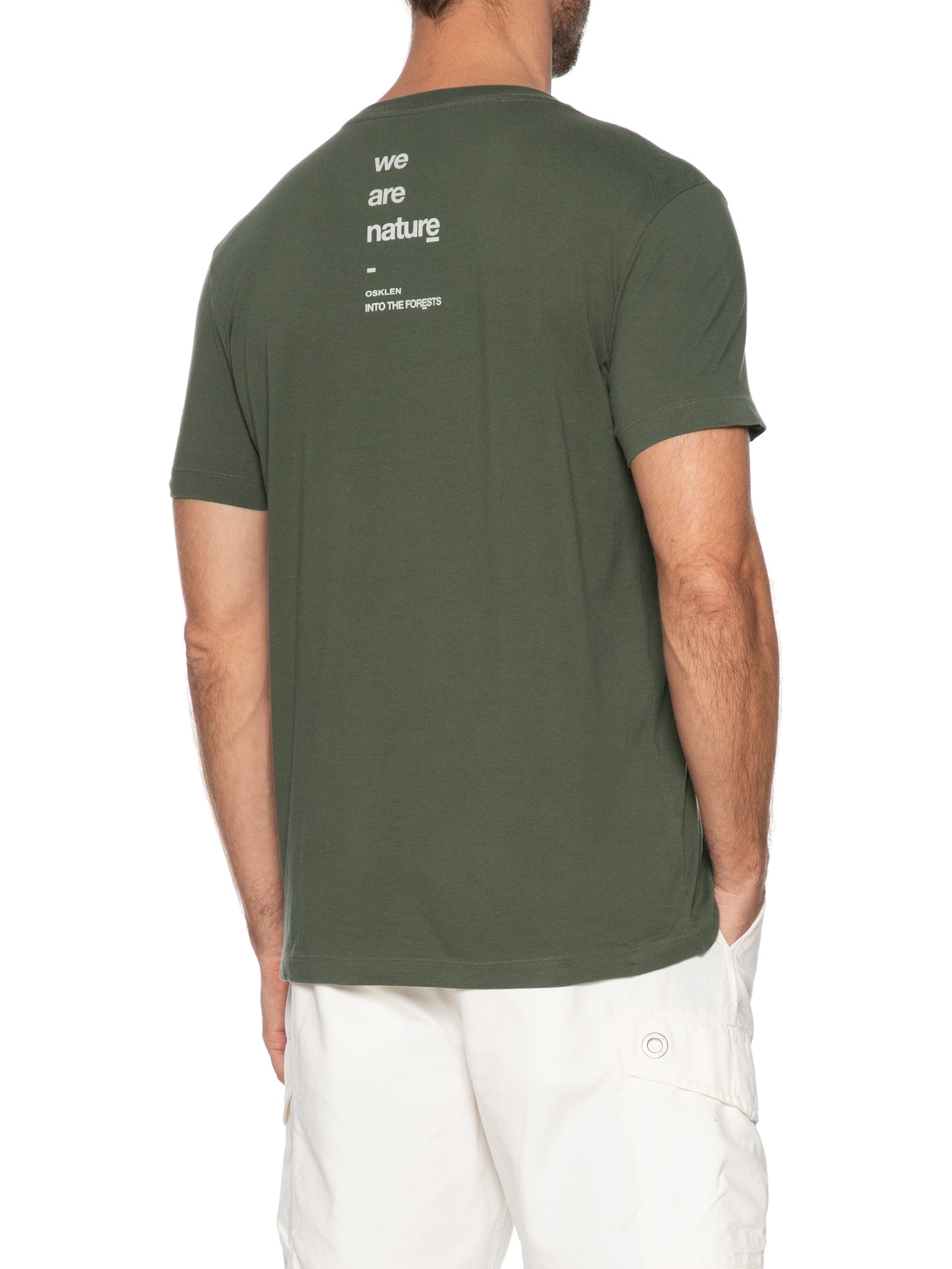 Camiseta Masculina Slim Vintage Regenerate Life Verde Osklen