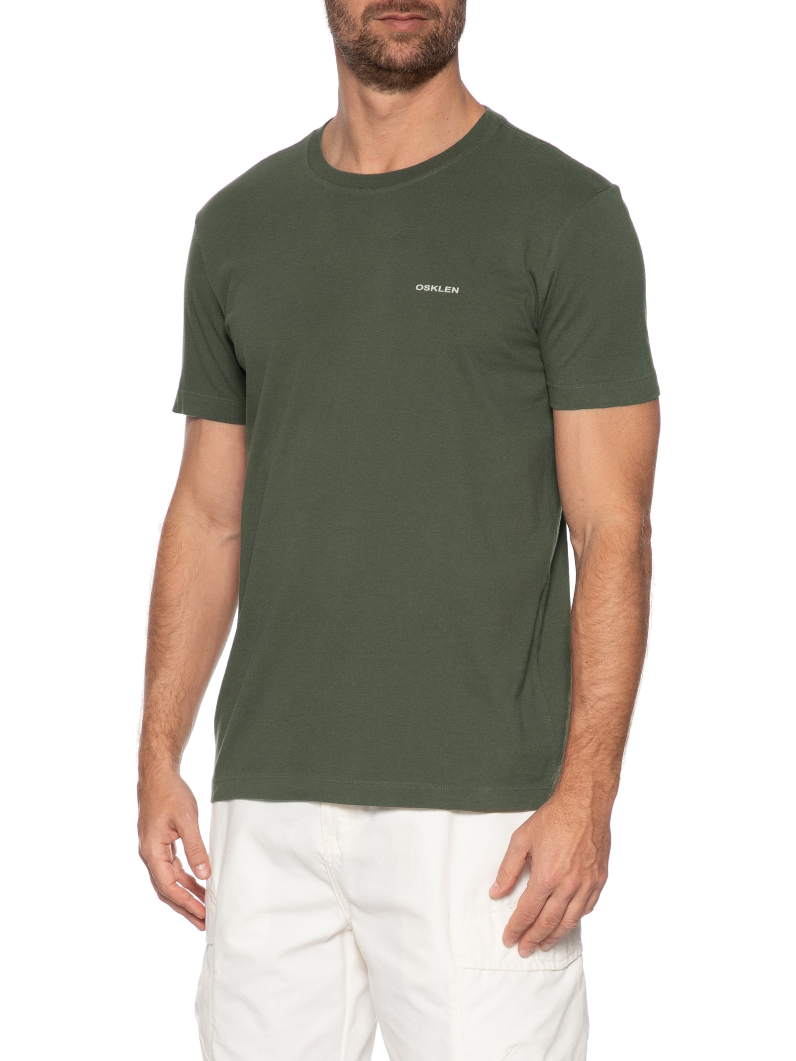 Camiseta Masculina Slim Vintage Regenerate Life Verde Osklen