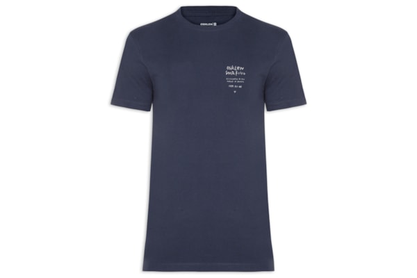 Camiseta Masculina Slim Vintage Surf Handwriting - Azul