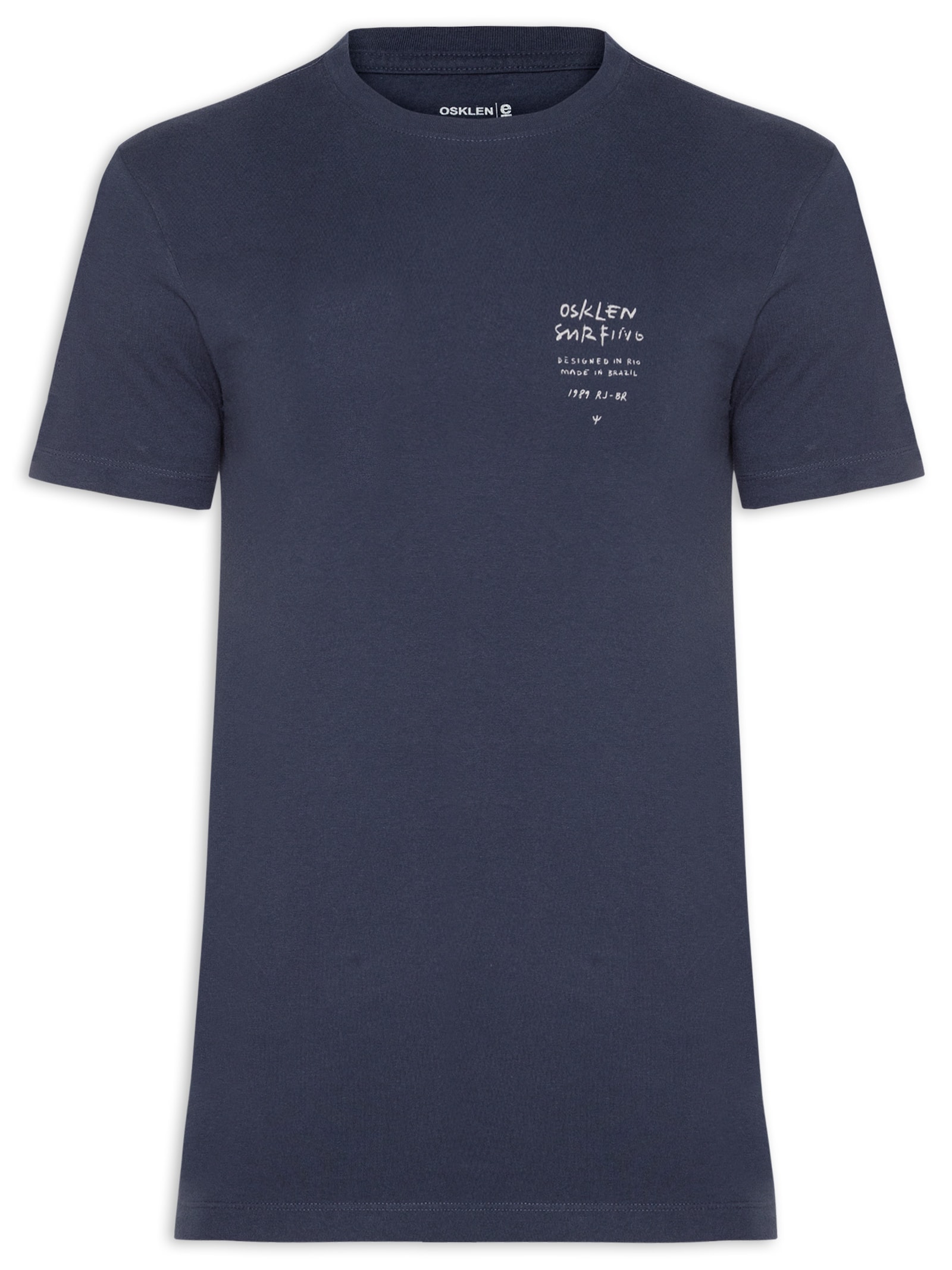 Camiseta Masculina Slim Vintage Surf Handwriting Azul Osklen